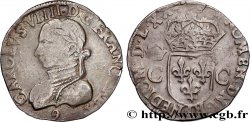 HENRY III. COINAGE IN THE NAME OF CHARLES IX Teston, 2e type 1575 Rennes