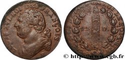 LOUIS XVI (MONARQUE CONSTITUTIONNEL)  12 deniers dit  au faisceau , type FRANÇOIS 1792 Rouen