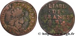 LOUIS XIV LE GRAND OU LE ROI SOLEIL Liard de cuivre, 2e type 1656 Pont-de-l’Arche