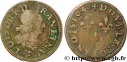 LOUIS XIII LE JUSTE Double tournois au grand buste viril drapé 1640 Rouen