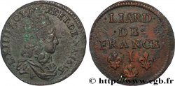 LOUIS XIV  THE SUN KING  Liard de cuivre 1656 Limoges