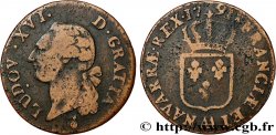 LOUIS XVI Sol dit  à l écu  1791 Metz