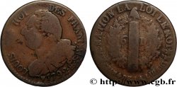 LOUIS XVI (MONARQUE CONSTITUTIONNEL)  6 deniers dit  au faisceau , type FRANÇAIS 1792 Strasbourg