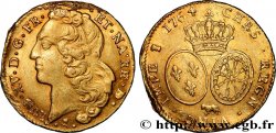 LOUIS XV DIT LE BIEN AIMÉ Double louis d’or aux écus ovales, tête ceinte d’un bandeau 1764 Pau TTB