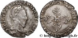 HENRI III Demi-franc au col plat 1587 Rennes
