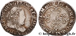 HENRI III Demi-franc au col plat 1576 Rouen