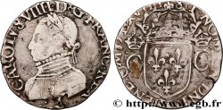 CHARLES IX Demi-teston, 2e type 1569(MDLXVIIII) Bordeaux