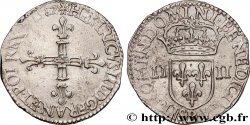 HENRI III Quart d écu, croix de face 1587 Rouen