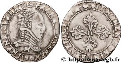 THE LEAGUE. COINAGE IN THE NAME OF HENRY III Demi-franc au col plat 1590 Toulouse