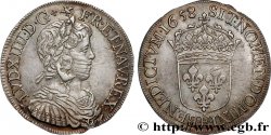 LOUIS XIV LE GRAND OU LE ROI SOLEIL Demi-écu, portrait à la mèche longue 1658 Tours TTB+/SUP