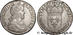 LOUIS XIV LE GRAND OU LE ROI SOLEIL Écu, portrait à la mèche longue 1653 Paris SUP