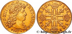 LOUIS XIV LE GRAND OU LE ROI SOLEIL Louis d’or aux huit L, portrait à la tête nue 1680 Aix-en-Provence SUP