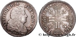 LOUIS XIV LE GRAND OU LE ROI SOLEIL Demi-écu aux huit L, 1er type 1690 Reims TTB+/SUP