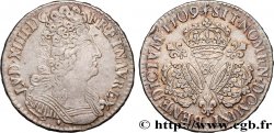 LOUIS XIV LE GRAND OU LE ROI SOLEIL Demi-écu aux trois couronnes 1709 Aix-en-Provence TTB/TTB+