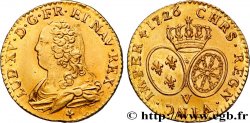 LOUIS XV DIT LE BIEN AIMÉ Louis d or aux écus ovales, buste habillé 1726 Troyes