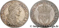 LOUIS XIV LE GRAND OU LE ROI SOLEIL Demi-écu, portrait apollinien 1666 Paris SUP