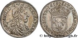 LOUIS XIV LE GRAND OU LE ROI SOLEIL Douzième d écu, portrait apollinien 1659 Rouen SUP/SPL