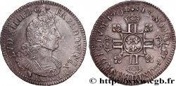 LOUIS XIV  THE SUN KING  Demi-écu aux huit L, 2e type 1704 Lyon XF/AU