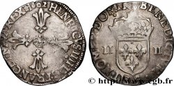 HENRY IV Quart d écu, croix feuillue de face 1602 Rennes