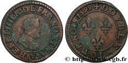 HENRY IV Double tournois, 2e type de Paris (légende française) 1599 Paris, Moulin des Étuves