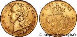 LOUIS XV DIT LE BIEN AIMÉ Double louis d’or aux écus ovales, tête ceinte d’un bandeau 1768 Paris