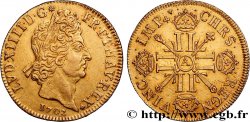 LOUIS XIV LE GRAND OU LE ROI SOLEIL Double louis d or aux huit L et aux insignes 1702 Paris SUP