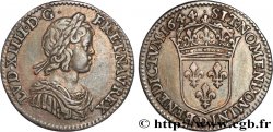 LOUIS XIV LE GRAND OU LE ROI SOLEIL Douzième d écu à la mèche courte 1644 Lyon TTB+