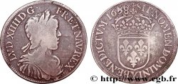 LOUIS XIV  THE SUN KING  Demi-écu à la mèche longue, émission illégale de Thomas Mosnier 1648 Bourges