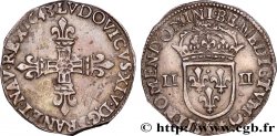 LOUIS XIV LE GRAND OU LE ROI SOLEIL Quart d écu, titulature côté croix 1643 Bordeaux