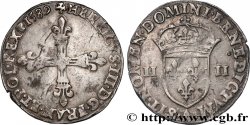 HENRI III Quart d écu, croix de face 1589 Paris