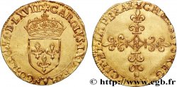 CHARLES IX Écu d or au soleil, 1er type 1567 Tours