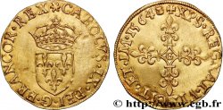 CHARLES IX Écu d or au soleil, 1er type 1564 Poitiers