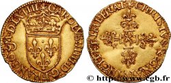 CHARLES IX Écu d or au soleil, 1er type, sans le titre REX 1564 Bordeaux