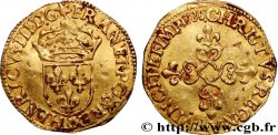 HENRY III Demi-écu d or au soleil, 3e type 1588 Rouen
