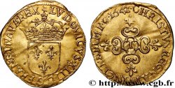LOUIS XIII  Écu d or au soleil, à la croix anillée fleurdelisée 1642 Limoges