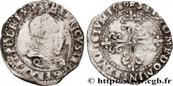 HENRI III Demi-franc au col plat 1589 Narbonne TB+/TTB