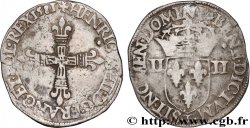 HENRY III Quart d écu, croix de face 1581 Nantes