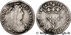 LOUIS XIV LE GRAND OU LE ROI SOLEIL Douzième d’écu, portait à la cravate courte 1679 Aix-en-Provence