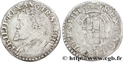 ITALY - KINGDOM OF NAPLES - PHILIP II OF SPAIN Teston n.d. Naples