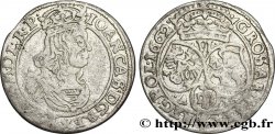 POLAND - KINGDOM OF POLAND - JEAN II CASIMIR Six groschen ou szostak koronny 1662 Cracovie