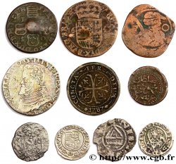 LOTS Dix monnaies royales étrangères, états et métaux divers n.d. 