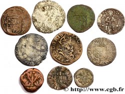 LOTES Dix monnaies royales étrangères, états et métaux divers n.d. 